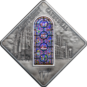 Canterbury Cathedral 10 Dollars Palau 2015 Silver Coin
