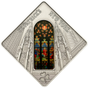 St Patrick Cathedral New York 10 Dollars Palau 2011 Silver Coin Sacral Art Series