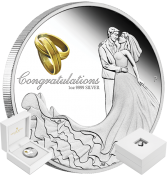 Wedding 2022 1oz Silver Coin 1 Australian Dollar Perth Mint