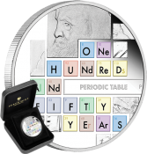 150th Anniversary of the Periodic Table 2019 1oz Silver Proof Coin