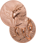 Majestic Eagle 50g Copper Coin 2020 Mongolia 250 Togrog