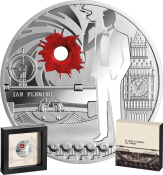 My Name is Fleming ~ Ian Fleming - Author of James Bond ~ Silver Coin in Frame Case