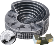 Ave, Caesar! Silver 3D Coin Colosseum shaped 2019 Niue Island 10 dollars Mint of Poland