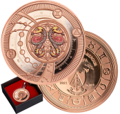 Zodiac-Gemini-Silver-Coin-Pendant-Rose-Gold-Plated-2021