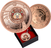 Zodiac-Cancer-Silver-Coin-Pendant-Rose-Gold-Plated-2021-10g-500francs-Cameroon-Mint-of-Poland