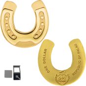 Golden Horseshoe 0.5 g Gold Coin 1 Dollar Palau