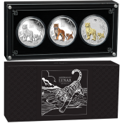 Year of the Tiger 3 Silver 1oz Coins Set 2022 Trio