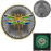 Dragonfly Silver Coin 2026 with selective gilding, crystal insert, antique finish and resin feeling